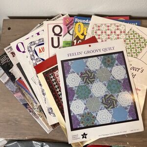 Lot of 12 Quilt Pattern Books Aunt Martha Vintage + Marti Michell‎ & Quiltmaker